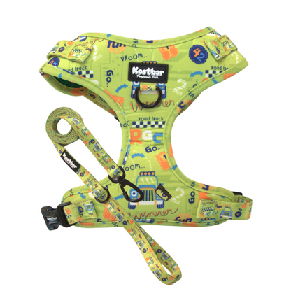 Speed Racer harness & leash bundle, perfect for active dogs - Kostbar Pet Club
